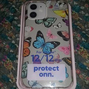 Clear Butterfly Iphone 12/ 12 pro case